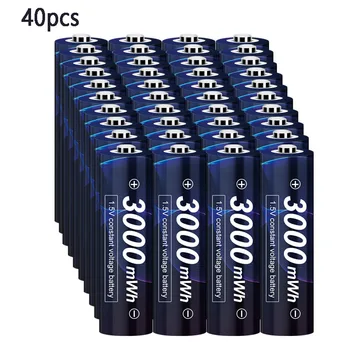 40pcs AA Reîncărcabile Baterii de 1,5 v Litiu Li-ion AA 3000mWh Baterii Batteria AA 1.5 v tensiune stabilă