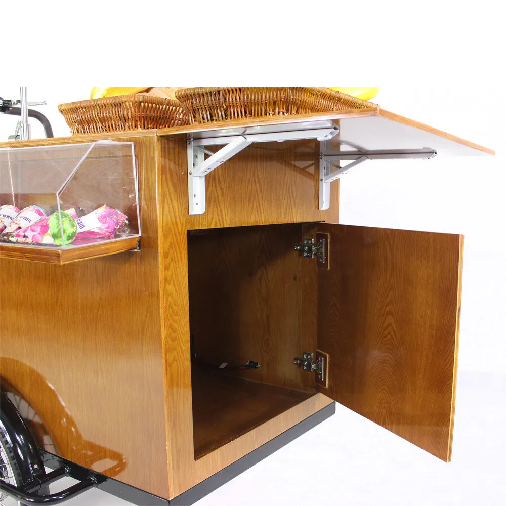 Moda Electric Cargo Bicicleta Adult Tricicleta Chioșc produse Alimentare Mobile Coș de Afișare pentru Vânzare de Fructe de Cafea Bere pe Stradă en-Gros