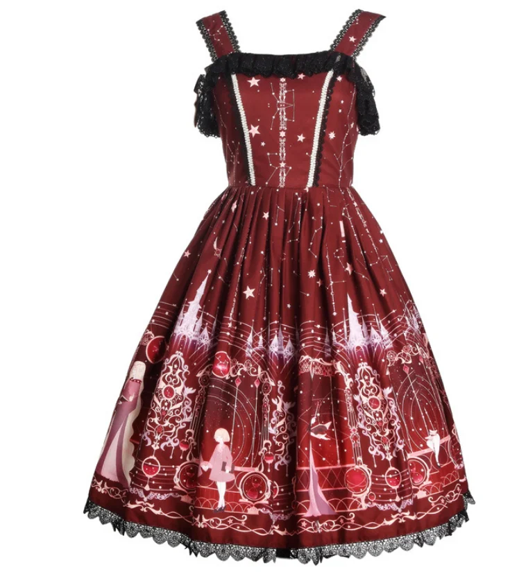 Printesa tea party dulce lolita rochie curea vintage din dantela talie mare victorian rochie kawaii fata de gothic lolita loli cosplay