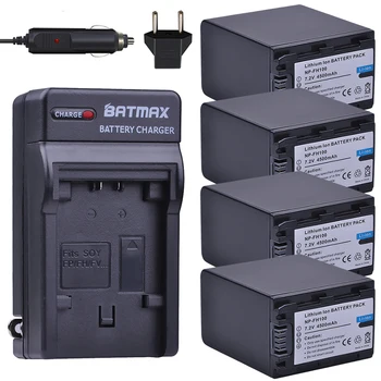 Batmax 4x4500mAh NP-FH100 NP-FH100 Baterii+Incarcator Kituri pentru sony NP-FH30 FH100 FH50 FH90 FH70 DCR-SX40 SX40R SX41 1