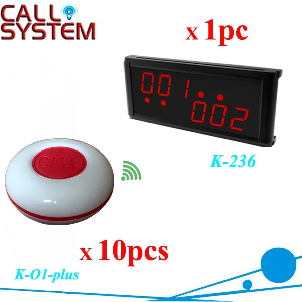 Cel mai bun de Vânzare 1 Panou de Afișaj K-236 cu 10 Tabelul butoane Telecomanda sunat clopoțelul de sistem folosit în cafenea casa