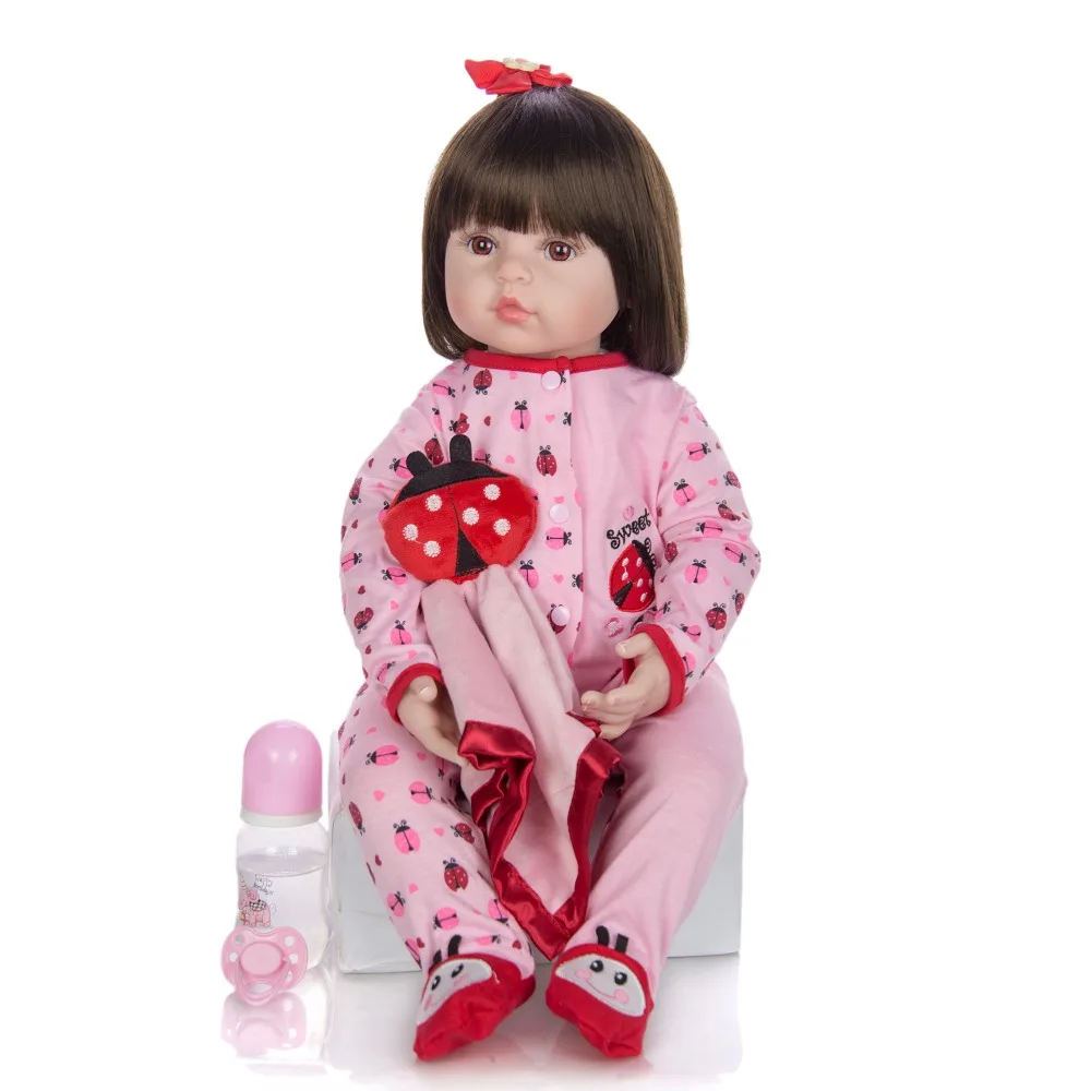 Mare 60cm 6-9Month dimensiune Renăscut copilul fata papusa Baby Doll Jucării renăscut Realist bebe Păpuși reborn Handmade
