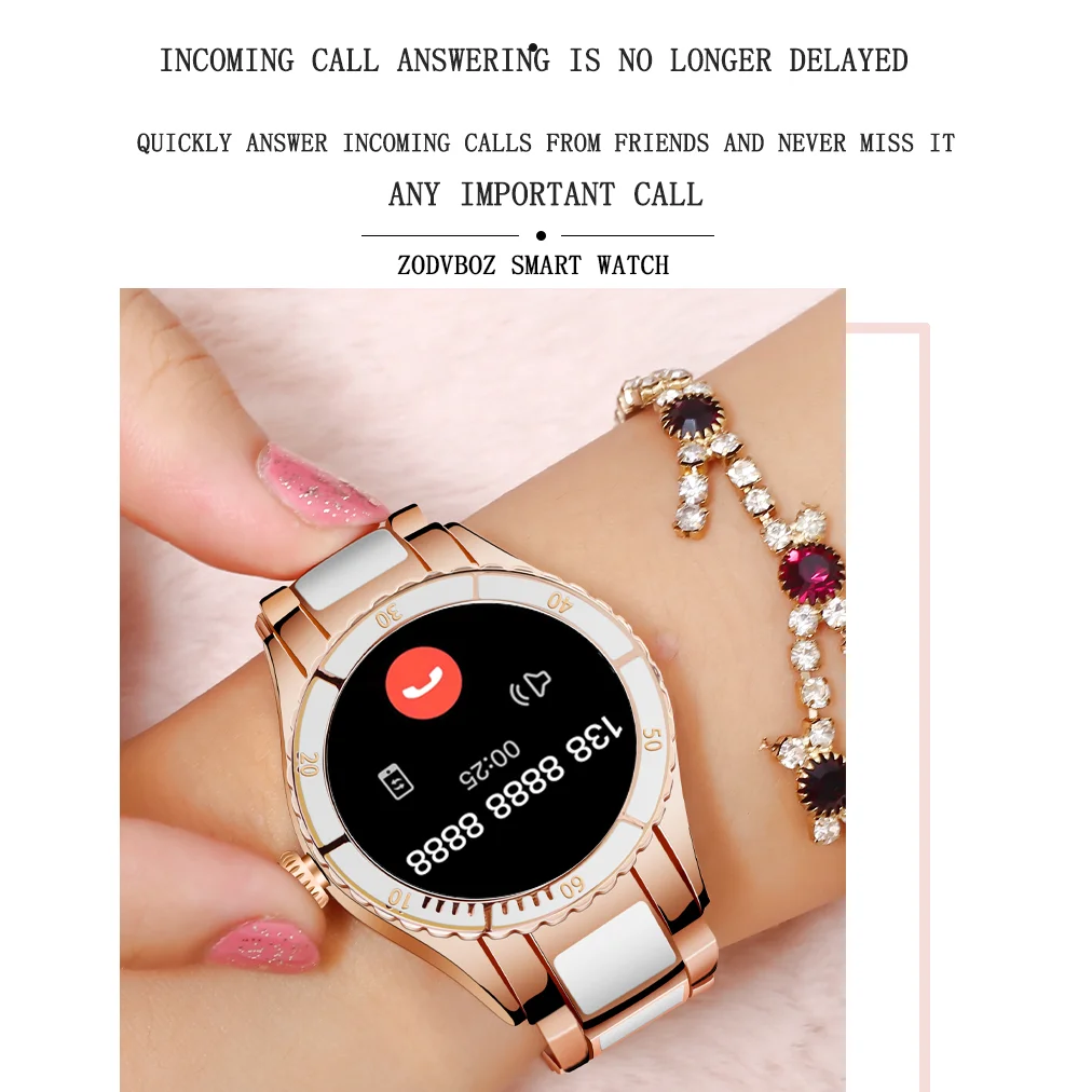 2021 Afaceri Inteligent Watch Femei Heart Rate Monitor de Presiune sanguina apelare Bluetooth Music Player DIY Personalizate Doamnelor Cadran Smartwatch