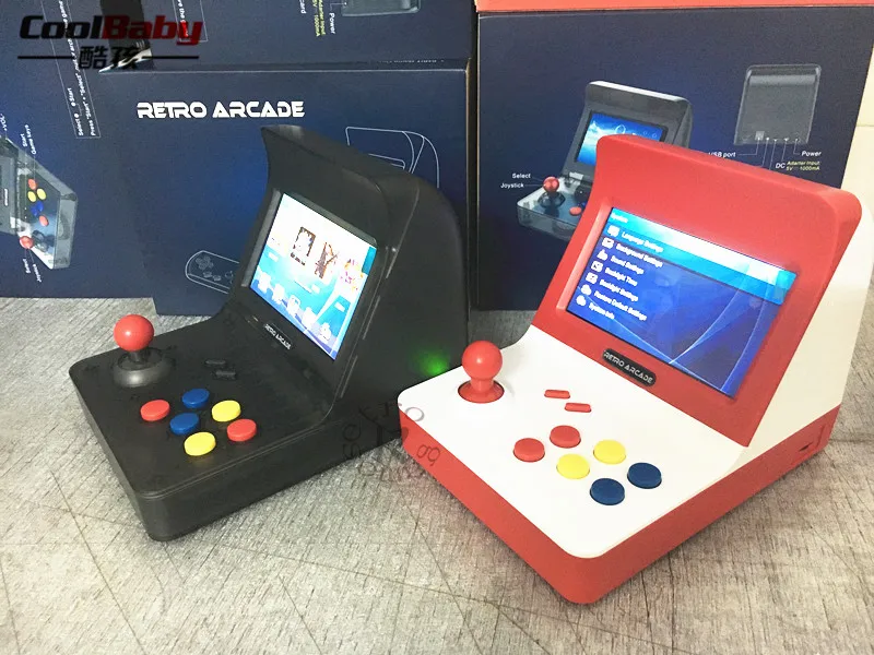 Coolbaby RS-07 4.3 inch de Înaltă definiție Ecran Color Mini Handheld Arcade Duble Consola de Joc Nostalgic Copii joc Retro