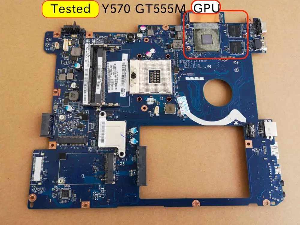 Pentru Lenovo Y570 PIQY1 LA-6882P Laptop PC Placa de baza cu GT555M placa Video 1