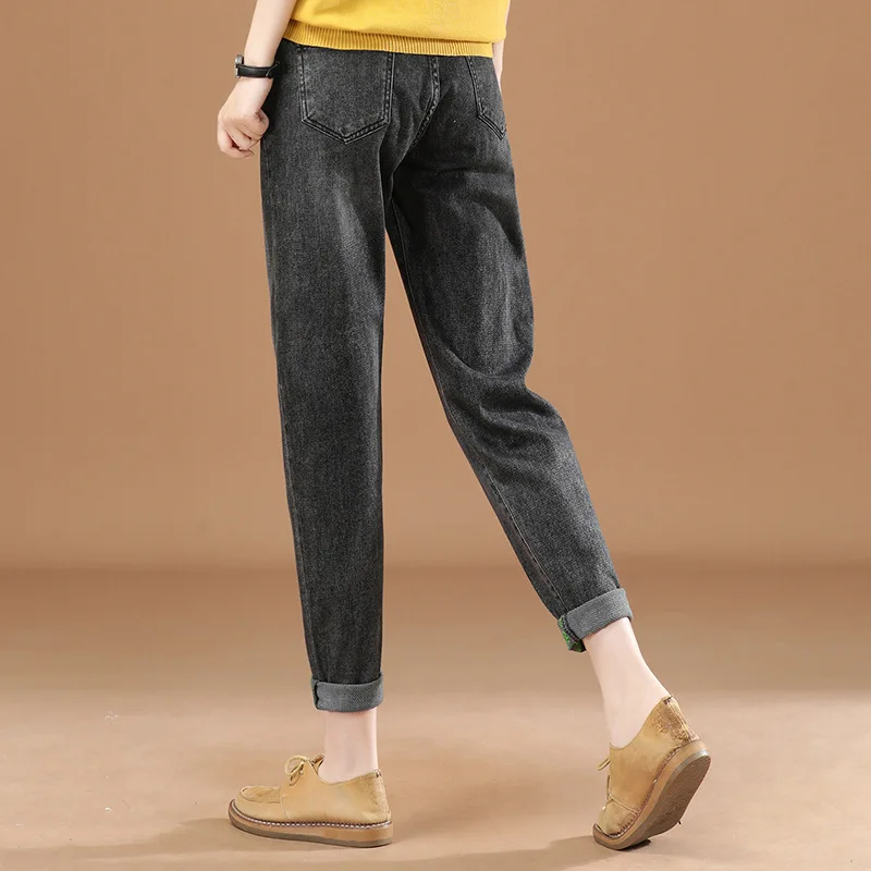 Talie Elastic pantaloni casual pentru femei toamna anului 2021 nou print all-meci harem blugi lungi blugi de moda