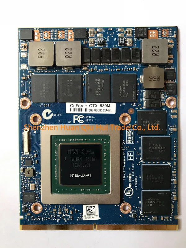 Original GTX 980M placa Grafica GTX980M SLI X-Suport N16E-GX-A1 8GB GDDR5 MXM Pentru Dell Ibm TOSHIBA Transport Gratuit 3