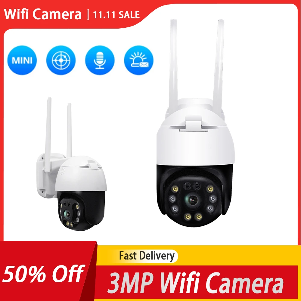 3.6 MP HD PTZ Camera IP Wifi Impermeabil în aer liber fără Fir de Securitate CCTV aparat de Fotografiat cu Două sensuri Audio Microfon-Difuzor de Supraveghere CCTV aparat de Fotografiat