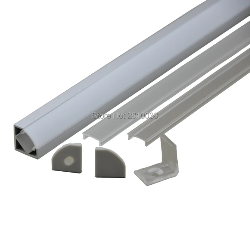 200 X 1M Seturi/Lot forma de unghi profil de aluminiu pentru benzi cu led-uri și V colț alu canal pentru baie sau bucatarie lampă cu led-uri