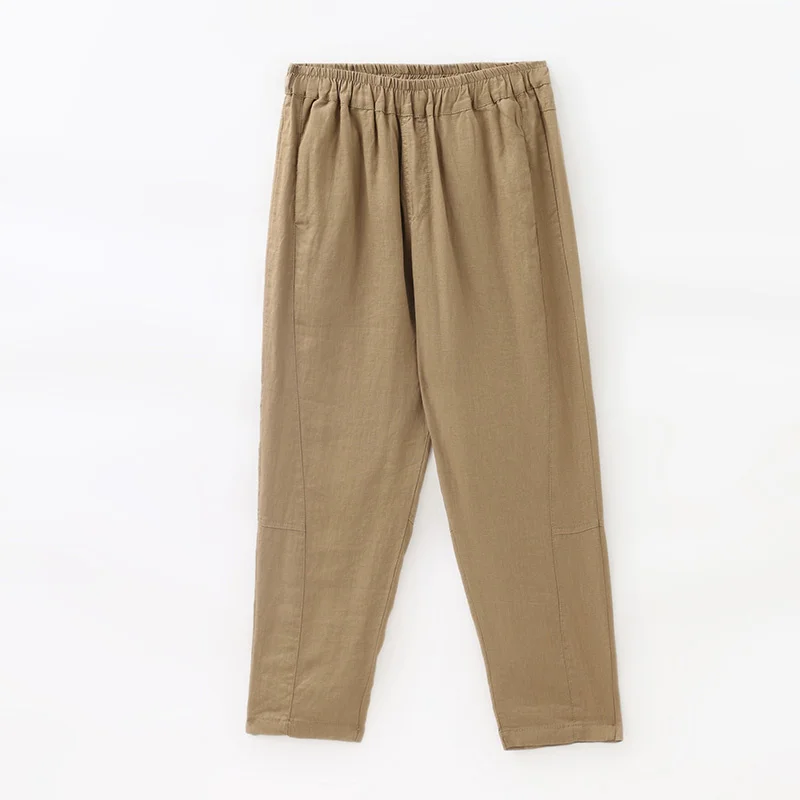 Plus, Bumbac Dimensiuni Pantalon Casual Vintage Solid Pantaloni Femei Hosen Pph24