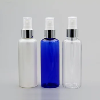 40pcs 150ml Clar Blue Pearl din Plastic Argintiu Spray Sticle de Parfum Goale Cosmetice de Stocare Containere de Apă Toner Banca 3