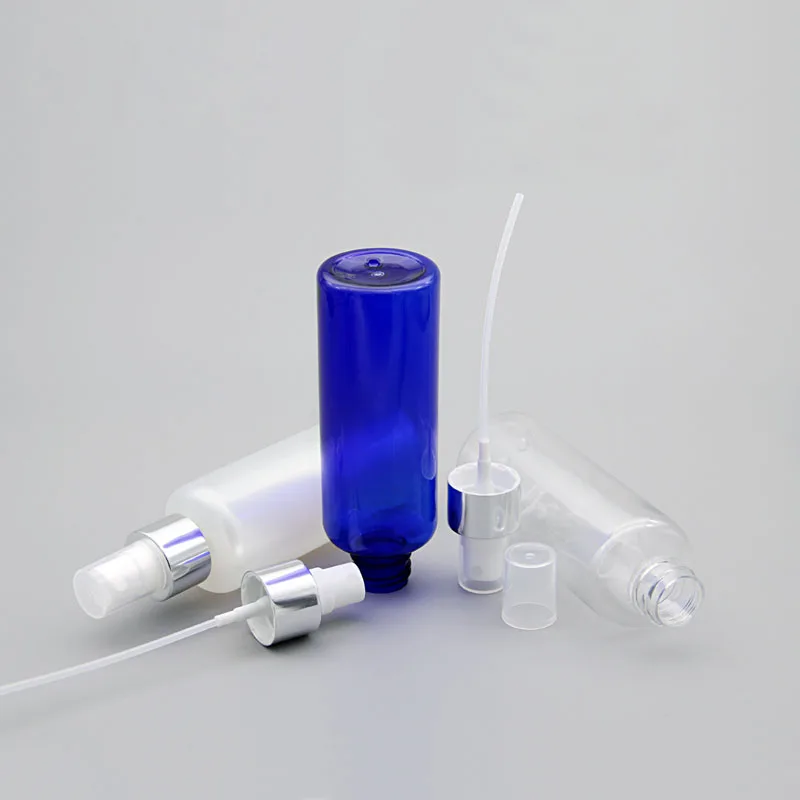 40pcs 150ml Clar Blue Pearl din Plastic Argintiu Spray Sticle de Parfum Goale Cosmetice de Stocare Containere de Apă Toner Banca 0