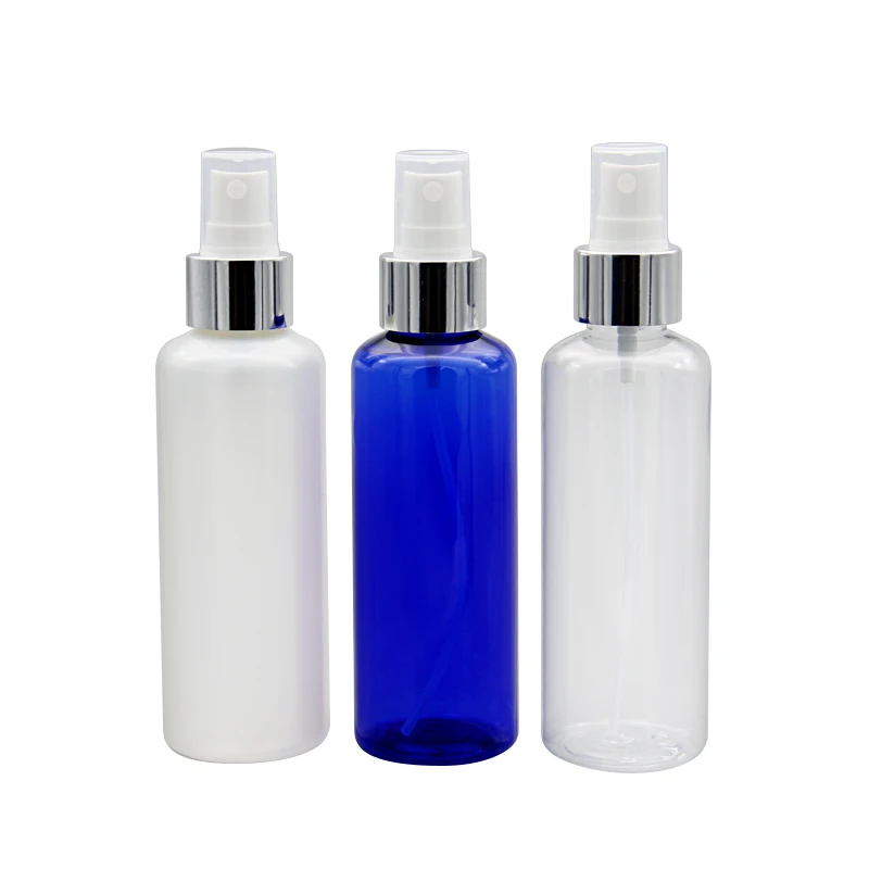 40pcs 150ml Clar Blue Pearl din Plastic Argintiu Spray Sticle de Parfum Goale Cosmetice de Stocare Containere de Apă Toner Banca 2