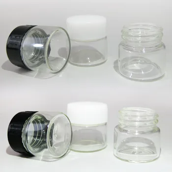5g 5ml Portabil de Sticlă Borcane Cosmetice Clar Sticle de Fard de pleoape Machiaj Crema de Proba Recipient Gol cu alb negru capac 300pcs