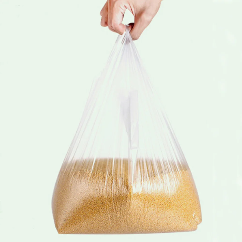 1000pcs pungă de plastic Transparent, ambalaje alimentare sac vesta pungă de cumpărături supermarket sac de ambalare sac 5