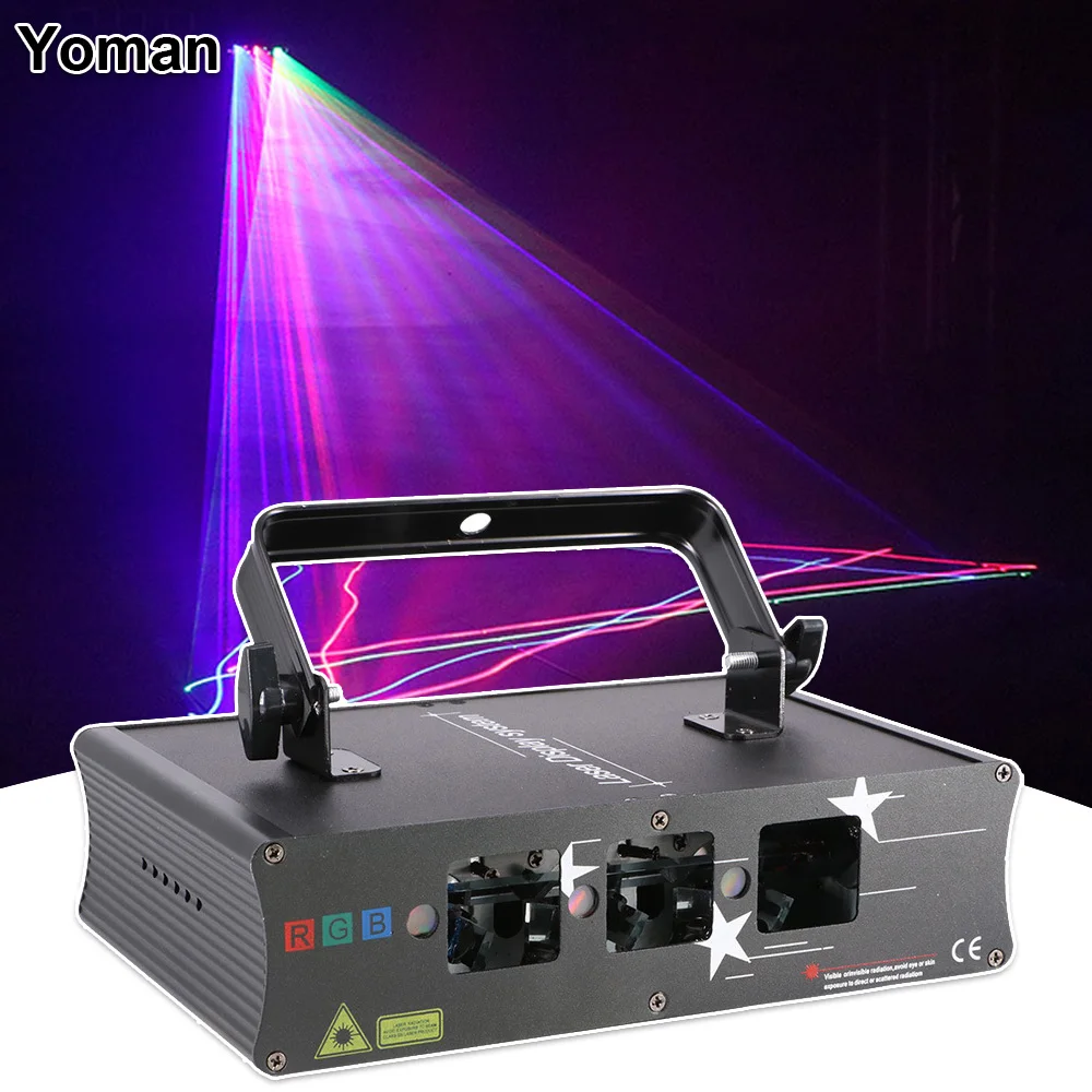 Trei Capete și Trei Găuri de Scanare Laser Model Lumina Cerul Înstelat Efect Laser Proiector DJ Disco Bar DMX512 interior Etapă Lampa 0
