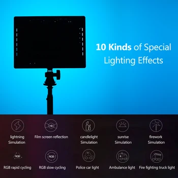 YN300 Aer II LED RGB Lumina Camera Foto Video cu LED-uri Lumina de Umplere Lampa Fotografie de Iluminat 3200K-5600K pentru Camere Video 0