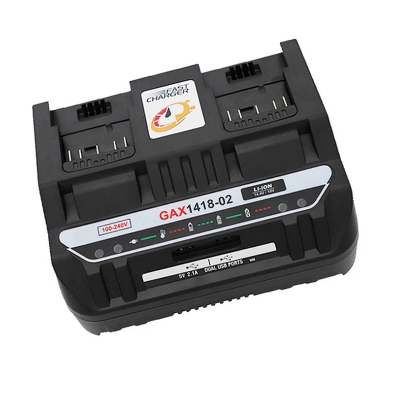Baterie Li-Ion Încărcător Dublu Slide Port 4A GAX1418-02 USB GAL1860CV pentru 18V 14.4 V BAT618 BAT614 BAT609 UE Plug