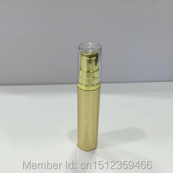 10ML Flacon Airless cu Lotiune Pompa, Cosmetice Essence Ambalaje de Sticlă de culoare de Aur și Argint de Culoare, 50 Buc/Lot