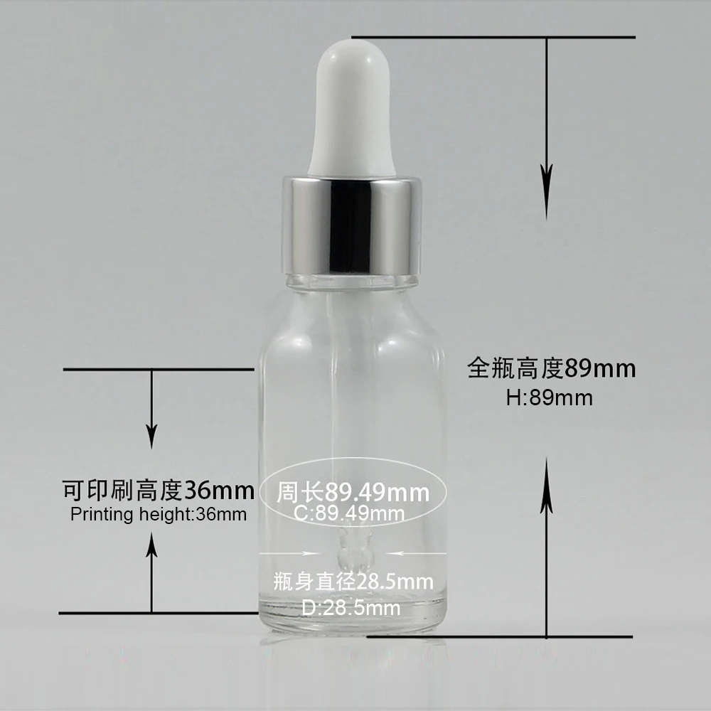 15ml clar uleiuri de sticlă vails gol dropper sticla 0.5 oz aromoterapie parfum cosmetice de ambalare