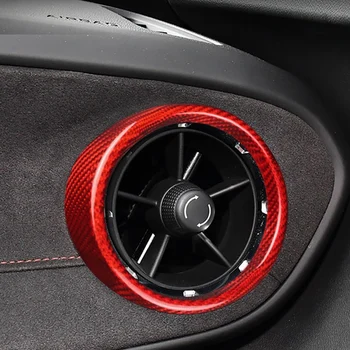 Fibra de Carbon Mașină de Ventilație de Evacuare Cadru Trim Autocolante pentru Chevrolet Camaro 2016-2019 5