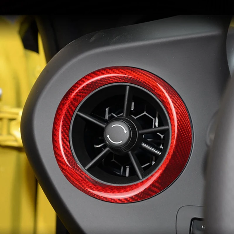 Fibra de Carbon Mașină de Ventilație de Evacuare Cadru Trim Autocolante pentru Chevrolet Camaro 2016-2019 4