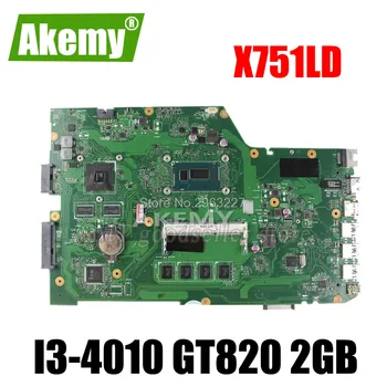 X751LD Placa de baza REV:2.0 I3-4010/I3-4005 CPU GT820 DDR3 Pentru Asus R752L X751L X751LN Laptop placa de baza X751LD Placa de baza X751LD