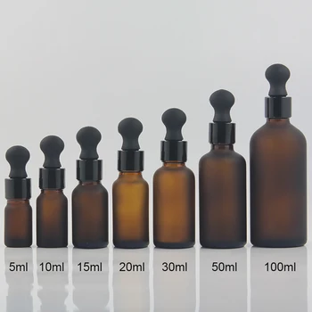 En-gros de 20ml gol mat amber ulei esențial de sticlă, 20cc călătorie reîncărcabile parfum lichid recipient flacon picurător