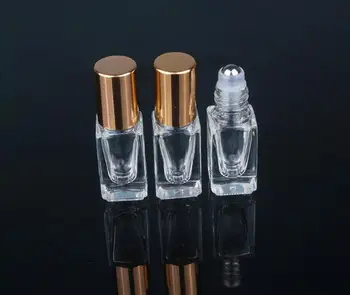 500pcs 3ml Gol Mini Sticla rola pe sticle de uleiuri esențiale Reîncărcabile sticla de parfum deodorant containere SN095 1