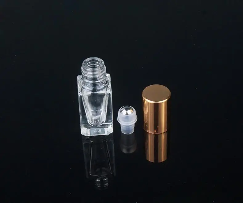 500pcs 3ml Gol Mini Sticla rola pe sticle de uleiuri esențiale Reîncărcabile sticla de parfum deodorant containere SN095 5