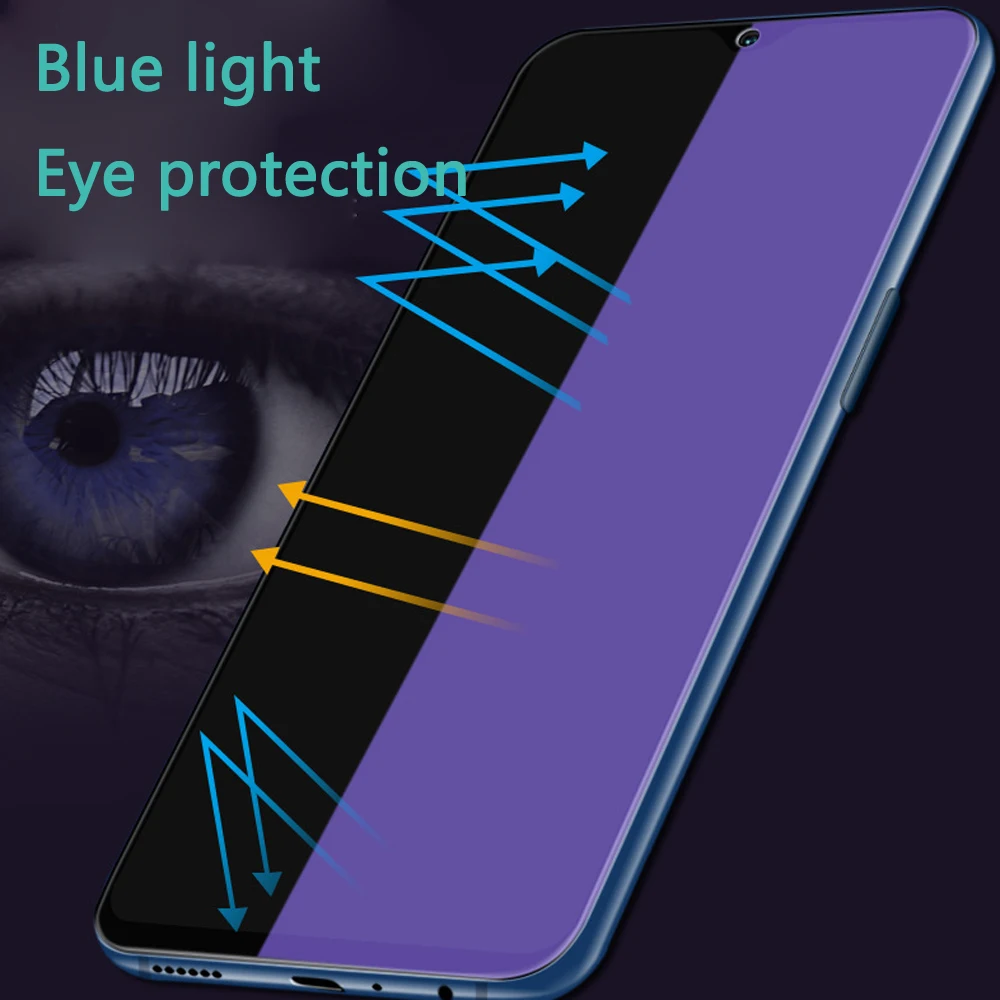 100buc Albastru de Sticlă Pentru Xiaomi redmi nota 7 Full Temperat Pahar ecran protector Pentru Redmi note7 Folie de protecție din Față atinge sticla