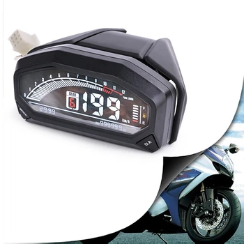 Universal Motocicleta LCD Vitezometru Digital cu 6 Viteze Kilometraj Turometru cu W/Senzor de Viteză pentru 1 2 4 Cilindri Regla