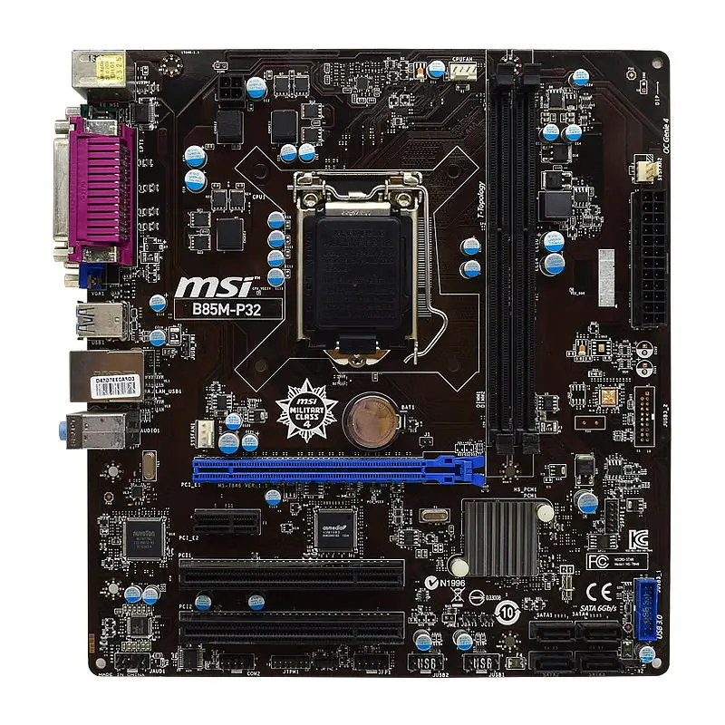 MSI B85M-P32 LGA 1150, Intel ® B85 B85M Desktop PC Placa de baza DDR3 32G Xeon e3 core i7/i5/i3 Procesoare 2×SATAIII 4 X USB3.0 PCI-E 3.0 X16
