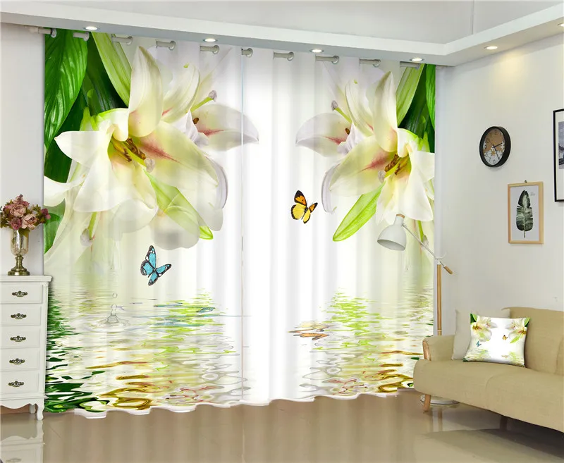 2017 Destul flori 3D Draperii Pentru Living lenjerie de Pat cameră Decor Tapiserie de Perete Covor, Draperii Cotinas