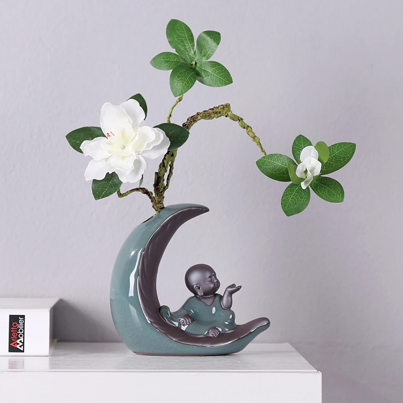 Creative Ceramice Uscate Vaza de Flori de Decorare Camera de zi Planta Flori Aranjament de Flori TELEVIZOR Cabinet Hidroponice de Plante Verzi