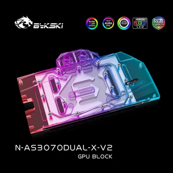 Bykski GPU Apă, Bloc Pentru ASUS RTX3080 3090 STRIX Card Grafic, VGA Watercooler,5V ARGB/12V RGB SINCRONIZARE, N-AS3070DUAL-X-V2 5