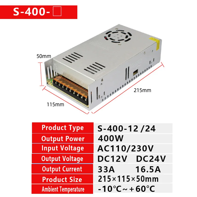 250W 350W 400W sursa de Alimentare de Comutare Lumină Transformator AC 110/220V-DC 12/ 24V Sursă de Alimentare Adaptor