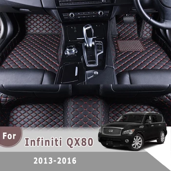 RHD Covoare Pentru Infiniti QX80 2016 2013 Auto Covorase Personalizate Pentru Tampoane Bord Piele Artificiala de Interior Covoare 1