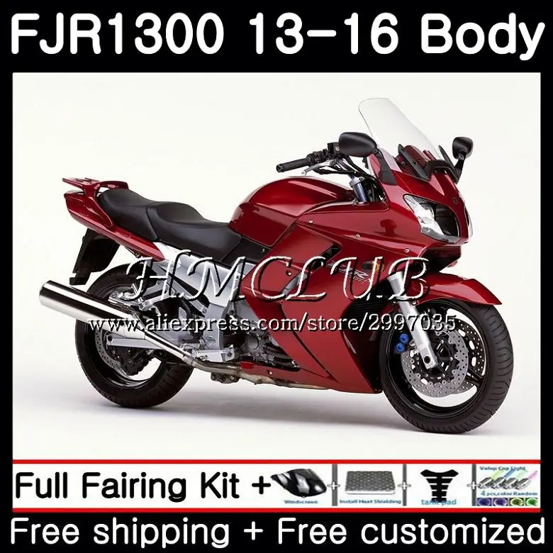 Kit Pentru YAMAHA FJR1300A FJR-1300 FJR 1300 2013 2016 12HC.0 FJR1300 UN FJR-1300A FJR1300 13 14 15 16 Carenaj Fabrica roșu