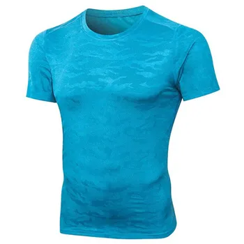 100buc Bărbați Wicking Rapid-Uscat T-Shirt,de Înaltă Elastic 3D Strâns Subțire Respirabil Anti-Rid cu Maneci Scurte Sus,Sportive, de Fitness, Tricouri