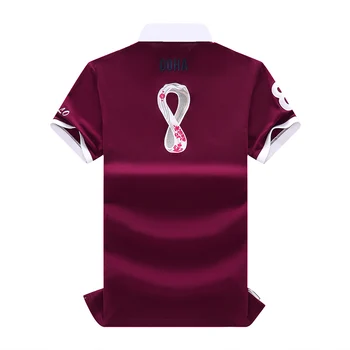 Pentru Bărbați 2021 Qatar Fotbal Sport Bumbac Vrac Plus Dimensiune 6XL Mâneci Scurte Broderie de sex Masculin ClothesTop Clasa Tricouri Polo 3