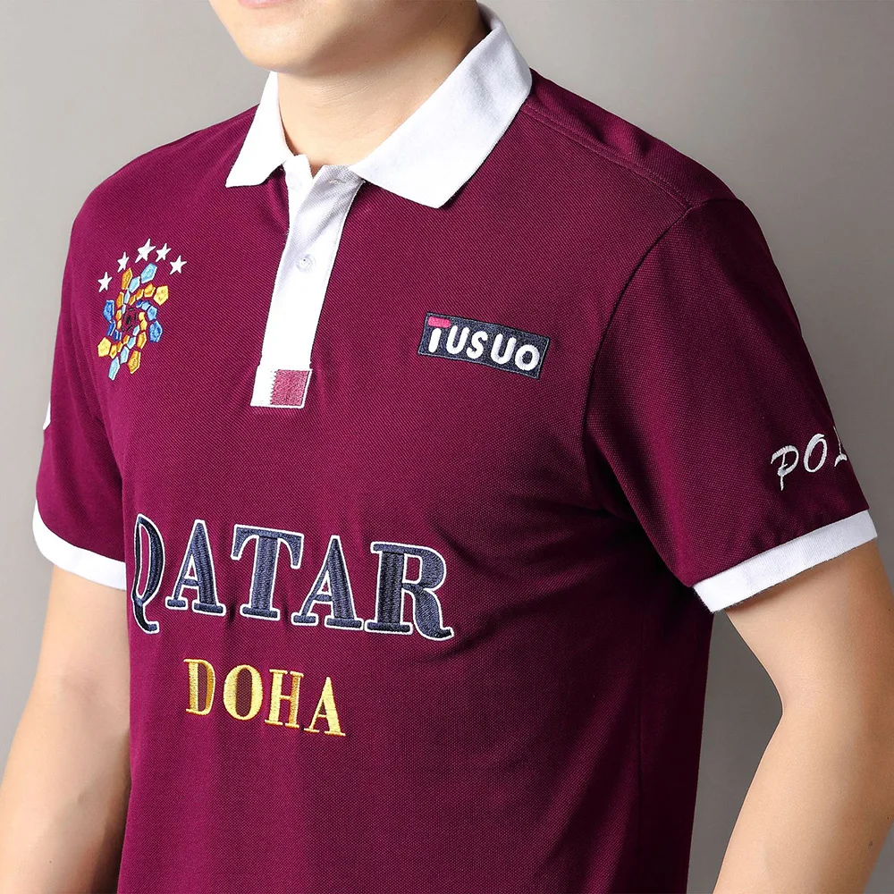 Pentru Bărbați 2021 Qatar Fotbal Sport Bumbac Vrac Plus Dimensiune 6XL Mâneci Scurte Broderie de sex Masculin ClothesTop Clasa Tricouri Polo 5