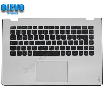 Piese de Laptop pentru LENOVO YOGA 3 14 Yoga3-14 ALB zonei de Sprijin pentru mâini cu Negru cu iluminare de fundal Germania Tastatură și Touchpad 5CB0H35666