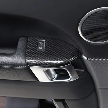Real Fibra de Carbon pentru Land Rover Range Rover Sport RR Sport-2020 Masina Copil Buton de Blocare Capac Interior Auto Accesorii 4buc