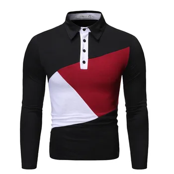 La viteza vinde tong masculin de agrement tricouri POLO de noul fond de 2020 toamna de culoare de potrivire tricou POLO cu maneca lunga 595 design