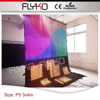 Pixel 50mm 4x3m condus pânză de produse inovatoare led-uri cortina dj decor lumini cu led-uri cortina
