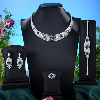 KellyBola Doamnelor Bijuterii de Înaltă Calitate, de Lux Zircon Set de Bijuterii de Nunta Spectacol Rafinat 4BUC Bijuterii 2021