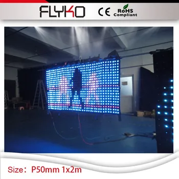 DJ Fondul P5 2*1M SD controler Video cu LED-uri Cortina ecran