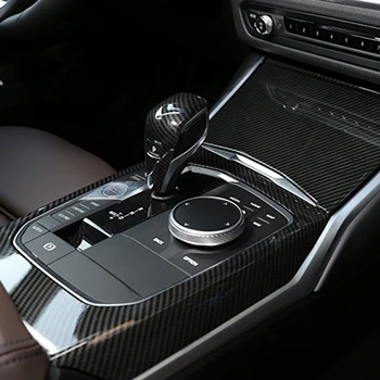 Pentru BMW Seria 3 G20 G28 2019-2020 Fibra de Carbon Gear Shift Surround Acoperi Trim Consola centrala de Stocare Autocolant Accesorii Auto