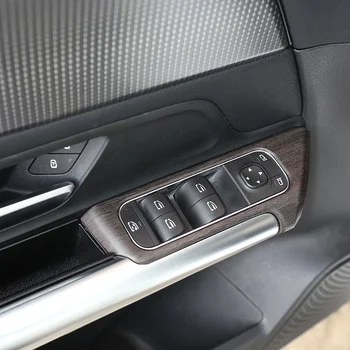 Auto Accesorii de Interior Pentru Mercedes-Benz B GLB Clasa W247 X247 2019-2020 ABS lemn de Stejar cereale Masina geamurilor Butonul Cadru Trim